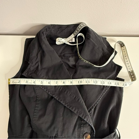 Toccin X Rent the Runway - black Trench Wrap Dress with Belt - size 2 - Picture 9 of 11